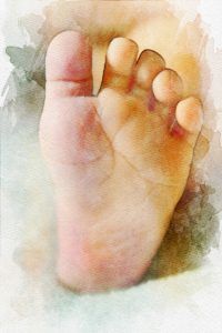 Los pies en los bebés y los niños